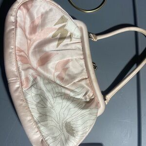 Elegant Pink and Cream Floral Women's Bag